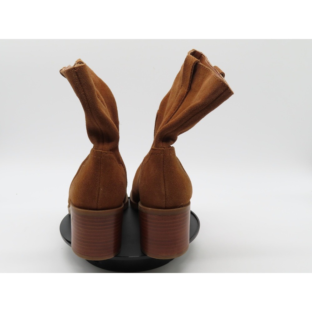 Steve Madden Boots Womens Size 7.5 Brown Suede Romney Ankle Block Heel Booties - Picture 4 of 8